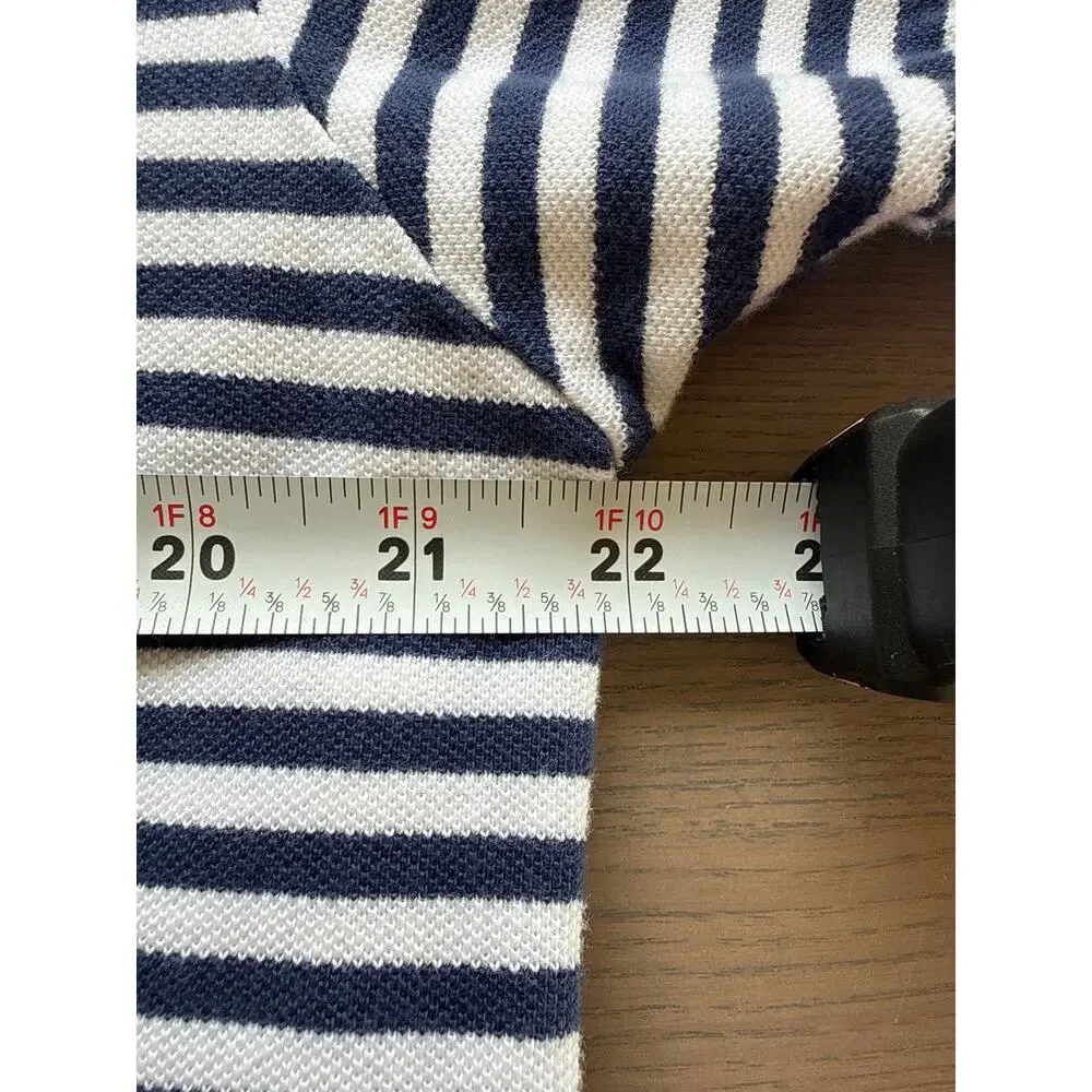 Polo by Ralph Lauren Men's Blue Stripe Cotton Pique Polo Size Large